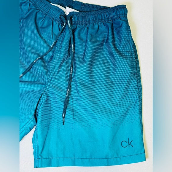 Calvin Klein CK Men’s Swimwear Beach Shorts/Trunks Blue Atlantic Us Size M - Picture 6 of 15